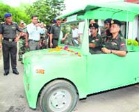 A unique battery-powered vehicle with gears, fabricated by the trainees at the Army ITI 