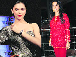 Bollywood actor Deepika Padukone during the launch of new Tissot watch in Mumbai. and (right) Medically speaking: Juhi Chawla
