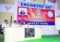 Participants at a seminar to mark the Engineers Day in Rewari.