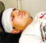 Hitesh Sharma admitted to the Civil Hospital in Jalandhar on Thursday. 