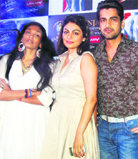 (L-R) Sanjana Jon, Neeru Bajwa and Arjan Bajwa