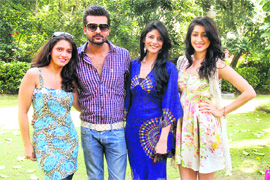 (L-R)Jividha Ashta, Yuvraj Hans, Kajal Jain, Jenny