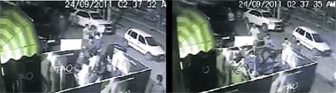CCTV footage shows youths on the rampage outside the Tao Lounge and Bar at Sector 26 in Chandigarh in the wee hours on Saturday.