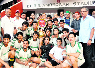 The Col Brown School team that won the Ram Bahadur Chhetri Memorial Football Tournament in Dehradun on Saturday.