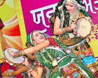 Girls perform during the concluding day of Zonal Youth and Heritage Festival at Government College for Women in Ludhiana on Saturday.