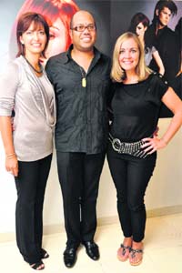 Hair today: (L-R) Hedwige Sluss, Marcus Caillet and Sherri Jesse