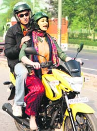Romantic ride: Ranbir Kapoor and Nargis Fakhri