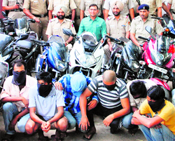 The accused in police custody in Chandigarh on Sunday