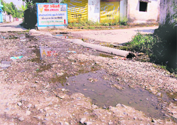 A road in Bhagat Singh Colony in Dehradun