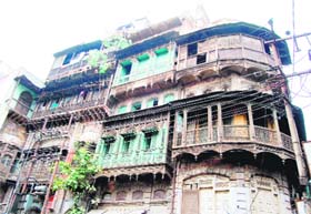 A view of the historic Ahluwalia Quila in Amritsar