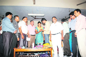 A health check-up camp in progress at Bhiwani.