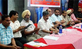 Traders hold meeting with the civil and police officials, regarding arrangements for security and traffic during the Diwali and other festivals, in Bathinda on Tuesday