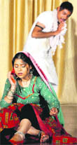Artistes stage a play at the zonal youth and heritage festival in Ludhiana