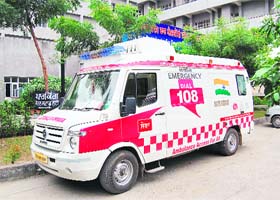 An ambulance provided under the emergency service