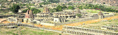 Resplendent ruins: One of the temples at the heritage site at Hampi in Andhra Pradesh.