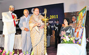 Governor Urmila Singh inaugurates the north zone VCs conference in Shimla on Friday