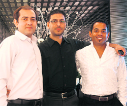 RS Rawal (in black) with his team