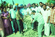 Bathinda Mayor Baljit Singh Bir Behman and SAD leader Sarup Chand Singla were present when work to repair the roads in the Model Town Phase-III area began on an informal note on Saturday.