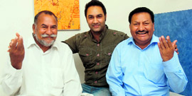 (L-R) Puran Chand Wadali, Lakhwinder Wadali and Pyarelal Wadali