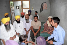 Relatives of the missing youth ponder over their fate in Mansa on Monday. 