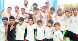 The Col Brown School team that won the Inter-council Schools Sub-junior Boys Football Tournament held in Dehradun