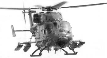 The armed version of the Dhruv Helicopter developed by HAL during flight trials.