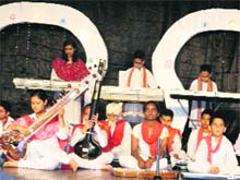 Students of Lawrence School, Sanawar, present a concert.