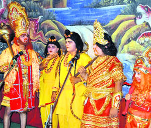 Ramlila being staged in Haridwar. 