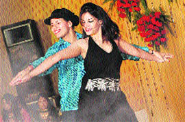 Members of the Laxmi Ladies Club perform during the karva special programme celebrations in Ludhiana.