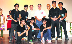 Winners of various events of Talent Show - 2011 along with faculty members at the National Institute of Technology in Kurukshetra.