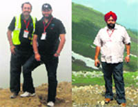 Manu Virmani(L) and Navdeep Sidhu and (right) Paramvir Dhanoa