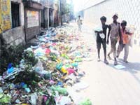 Garbage littered in one of the localitie