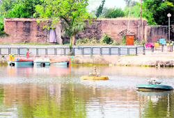 Poorly maintened Dronacharya pond