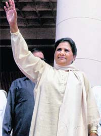 Mayawati in Lucknow on Sunday