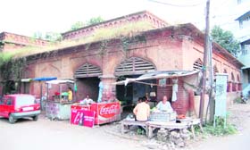 A view of the unsafe building in the courts complex in Amritsar