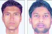 Sketches of the suspects involved in the attack.