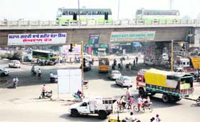 A view of Pathankot Chowk in Jalandhar