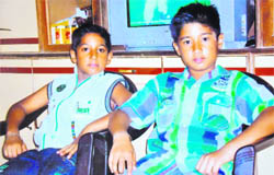 A file photo of Dhruv Sharma and Kartik Sharma, who went missing on Sunday.