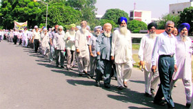 To press their deamnd for release of benefits on account of revision of pension, the PAU Pensioners' Welfare Association organised a protest march and rally on the campus in Ludhiana on Monday.