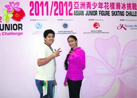 Shrey Painuli and Nishtha Painuli, who won medals in the Asian Junior Figure Skating Challenge held in Hong Kong