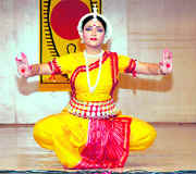 Kavita Dwivedi gives a dance performance at All Saints' College, Nainital, on Tuesday.