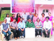 Artists at an international painting and sculpture workshop in Khajjiar. 