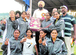 The Jalandhar team with the overall trophy in Ludhiana on Tuesday