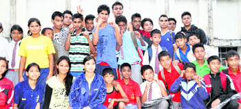 Boxers who participated in the District Boxing Tournament at the Parade Ground in Dehradun on Thursday