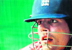 Cookng a strategy: Englands ODI captain Alastair Cook looks on during a training session in Hyderabad on Thursday