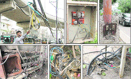 (Clockwise from left) Near Society Cinema; Near Durga Mata Mandir; On Pakhowal road; At A-Zone MC parking; At A-Zone MC parking; Near the Ludhiana railway station