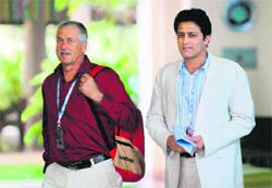 Chief mentor of Royal Challengers Bangalore (RCB) and chairman of the National Cricket Academy Anil Kumble (R) has a finger in too many pies, the latest being his own player management firm