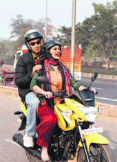 With Nargis Fakhri in Rockstar
