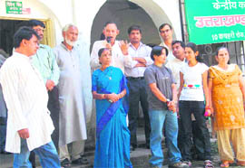 UKD (Panwar) leaders during their campaign in Dehradun on Sunday. 