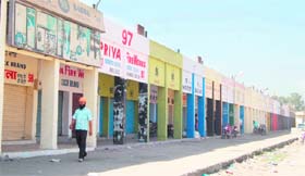 A view of the closed Patakha Market, which would be opened today, following the clearance granted by the HC